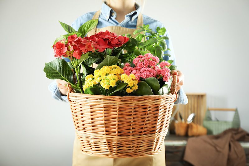 Easter Basket with Flowers